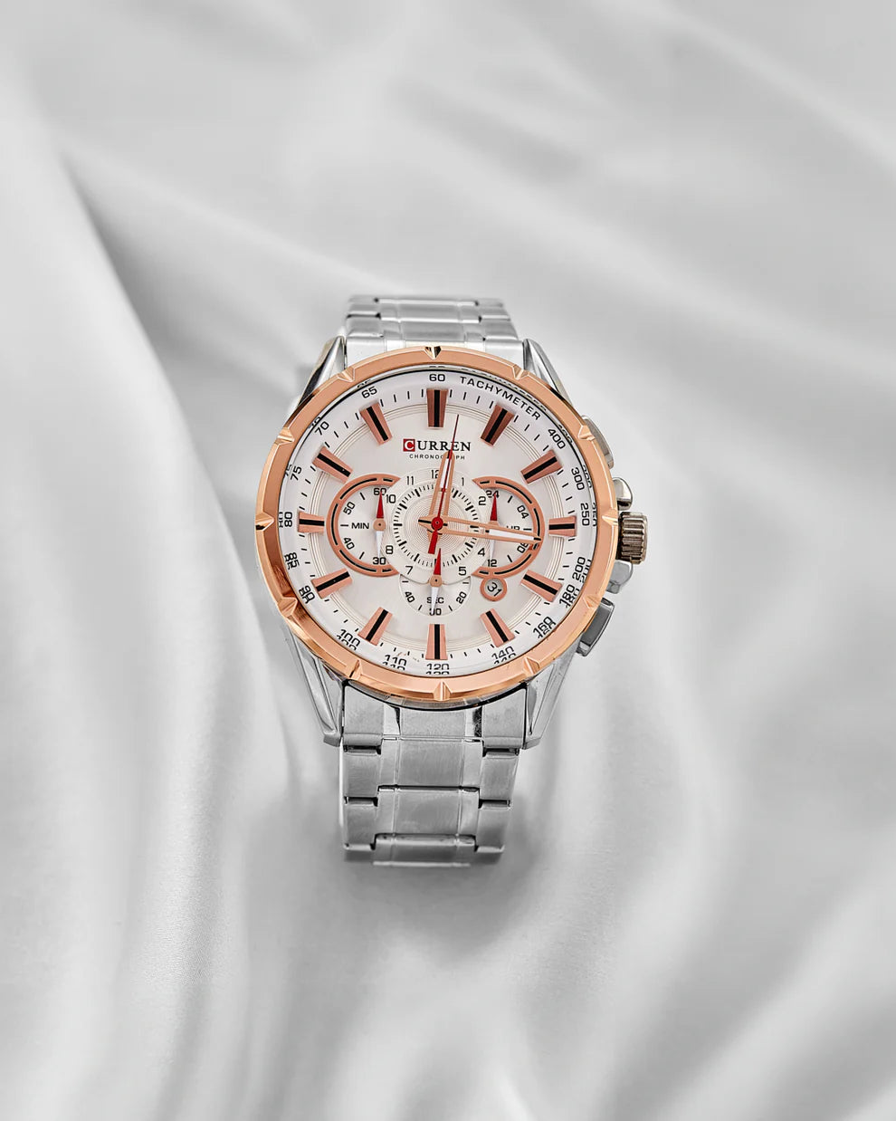 Reloj Curren Plateado y Rose Gold 8363 Para Hombre