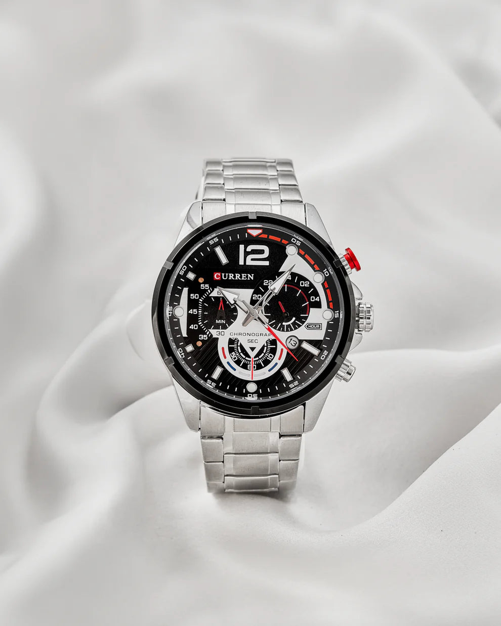 Reloj Plateado Curren 8395 Para Hombre