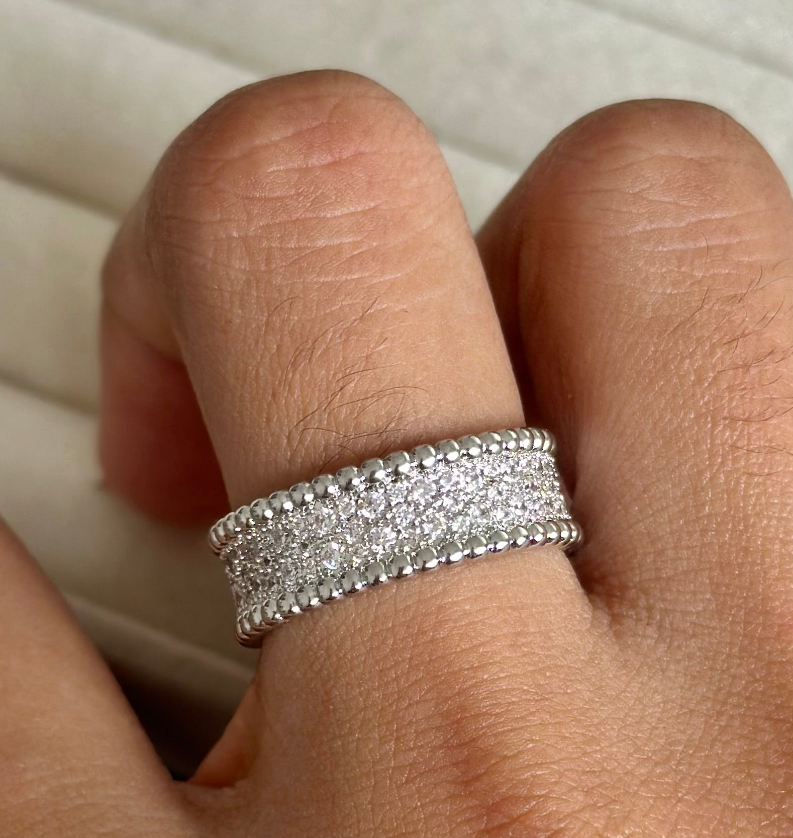 Anillo Van Cleff Pave Plateado