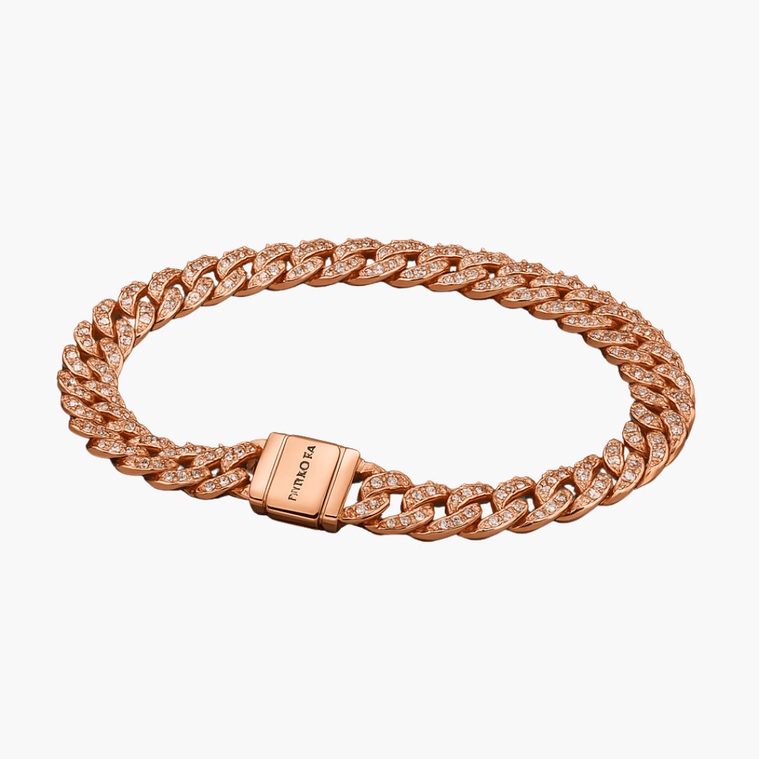Pulsera Rose Gold de Cadena Cubana