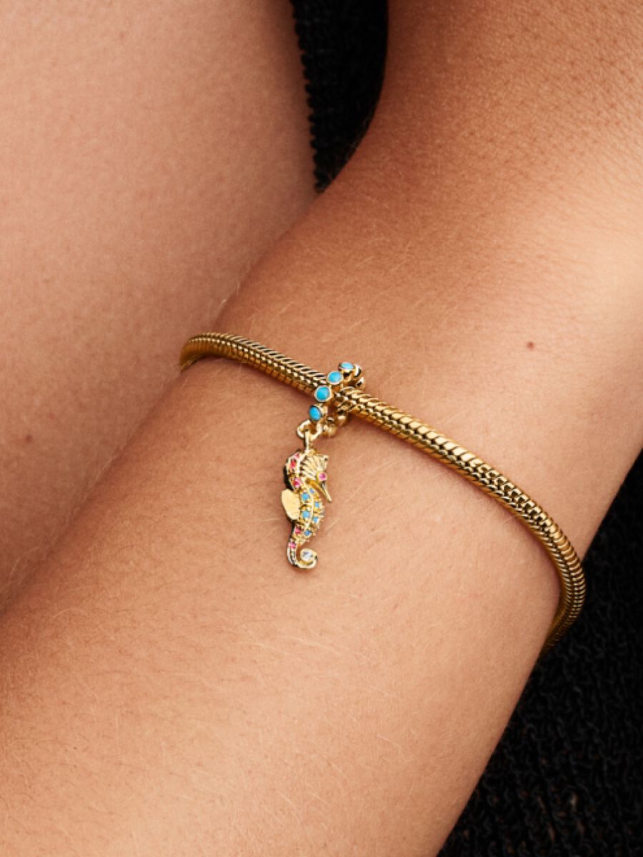 Charm Colgante Caballito de Mar Dorado