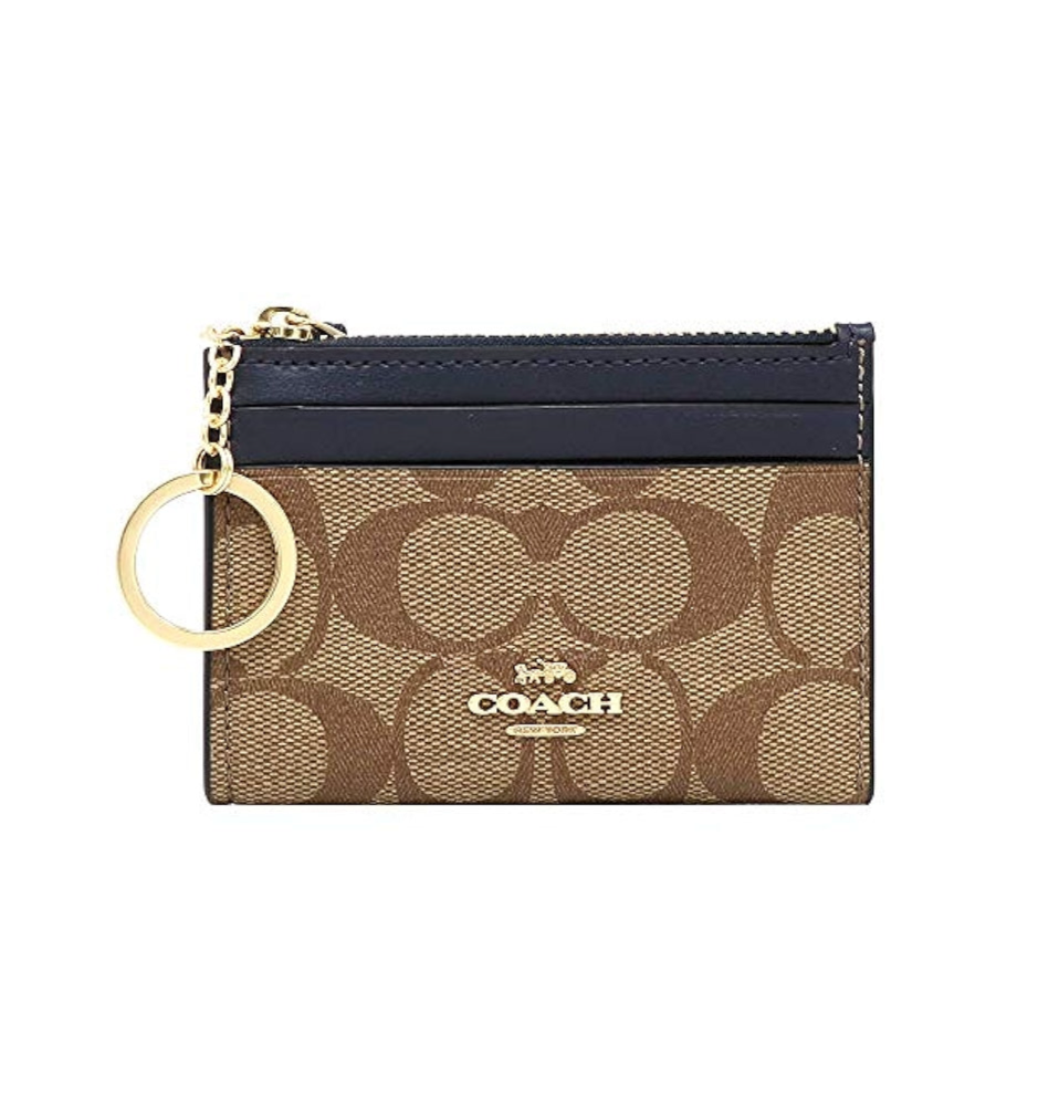 Coach Mini Skinny Wallet - Porta Tarjetas con Llavero