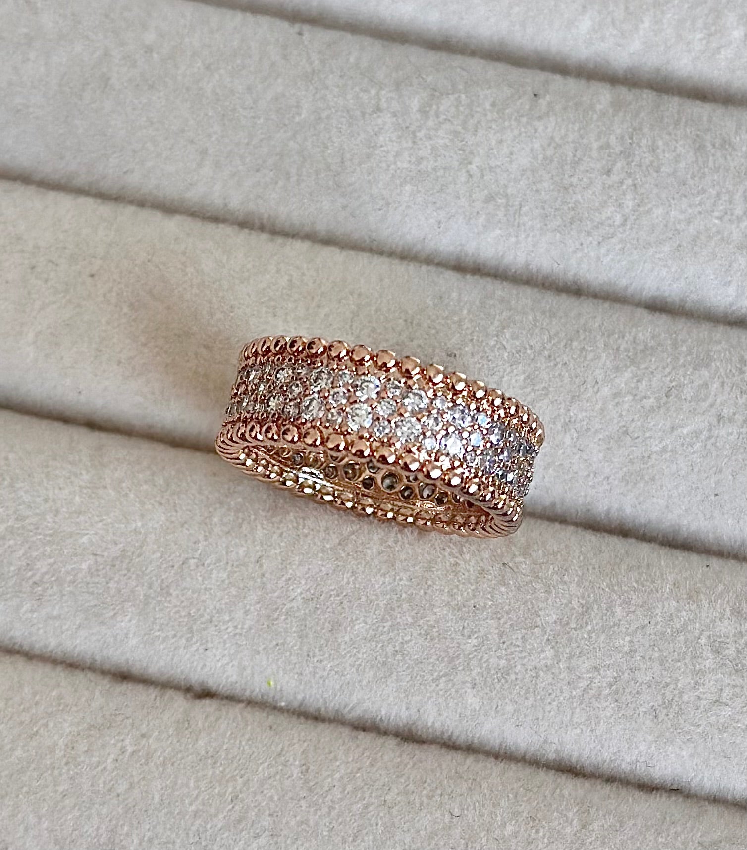 Anillo Van Cleff Pave Rose Gold