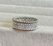 Anillo Van Cleff Pave Plateado