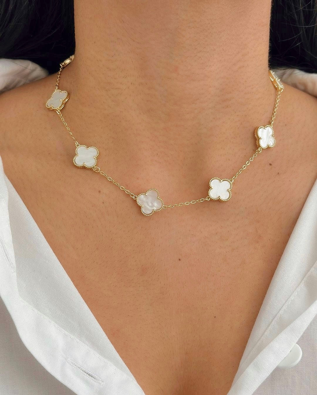Collar 10 Tréboles Blanco Van Cleef & Arpels