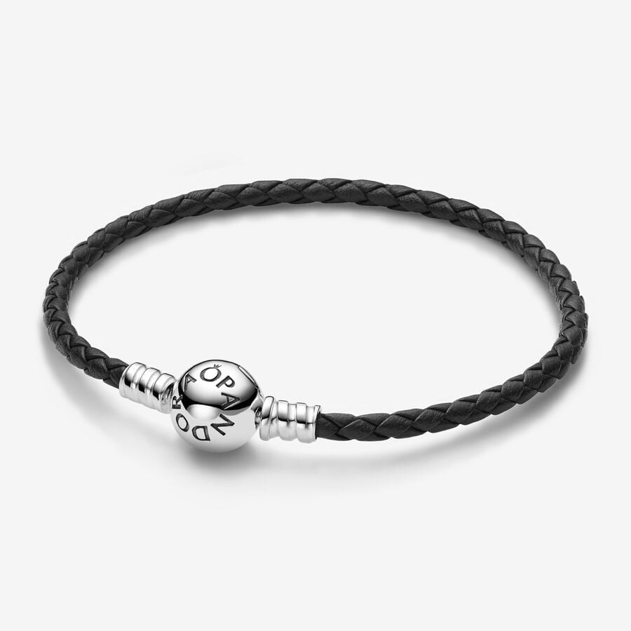 Pulsera de Cuero Negro