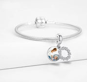 Colgante Redondo Porta Foto Bordes Estrellas