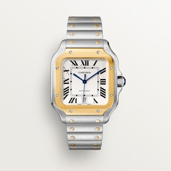 Reloj Cartier Santos Dos Tonos Modelo Largo