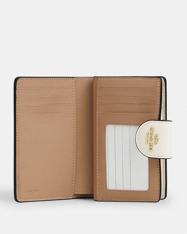 Coach Mila Small Flap Wallet – Signature Canvas  Blanca