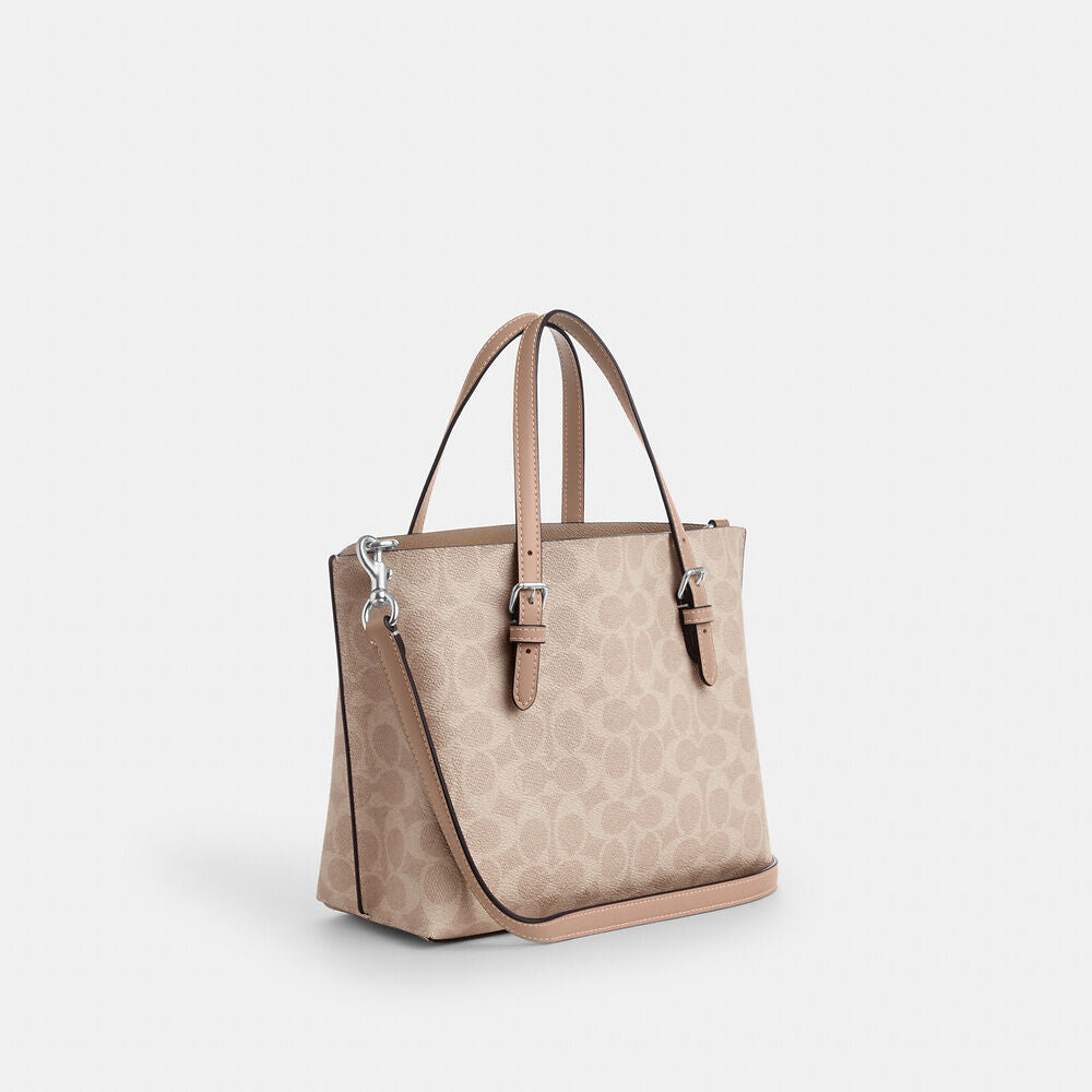 Coach Mollie Tote Coach City Zip Signature Canvas – Beige Clásico