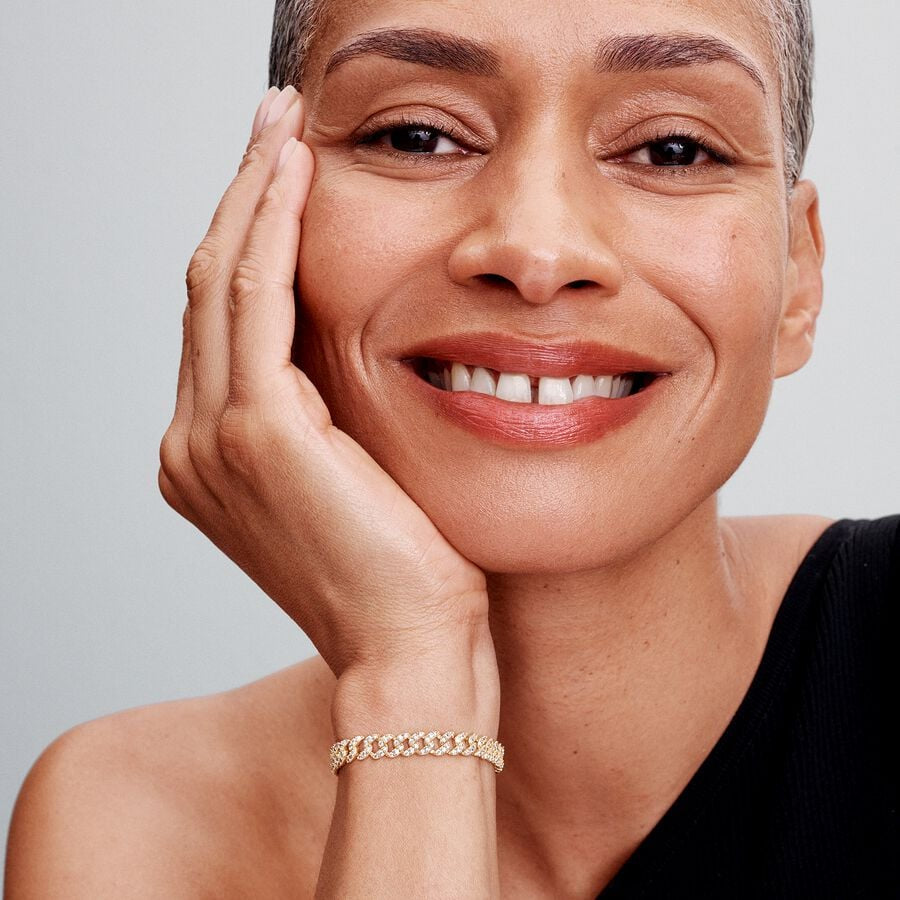 Pulsera Dorada de Cadena Cubana