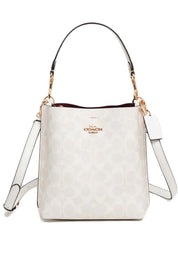 Coach Bucket Mollie Signature Chalk Interior Rojo