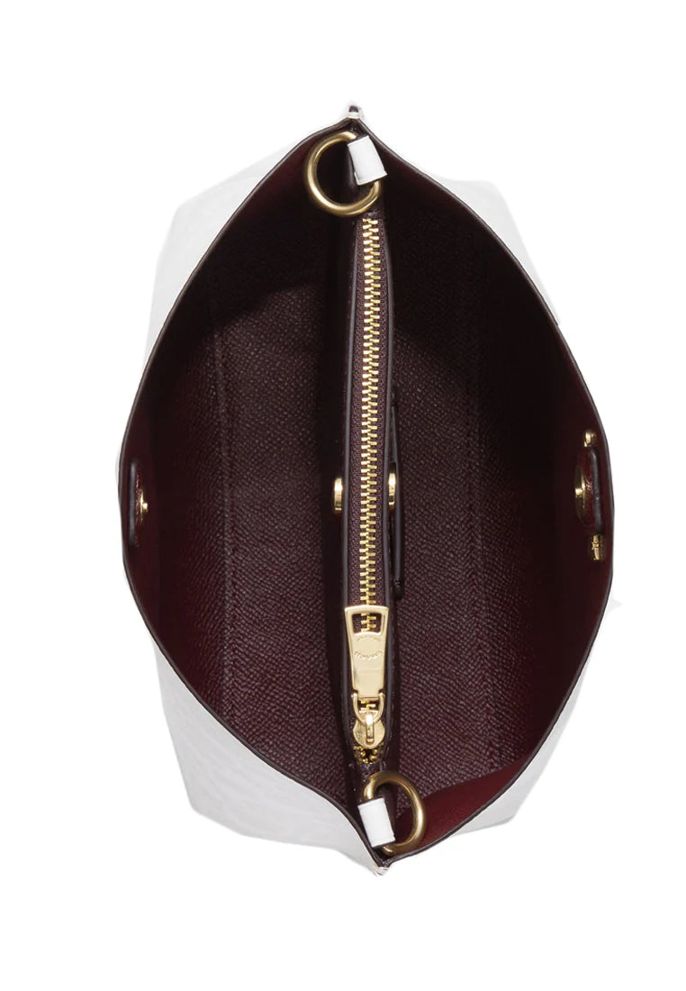 Coach Bucket Mollie Signature Chalk Interior Rojo