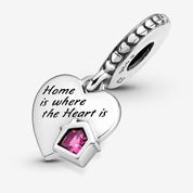 Charm colgante con forma de corazón "Amo mi hogar"