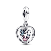 Charm Colgante de Familia Globo Terráqueo Giratorio y Corazón