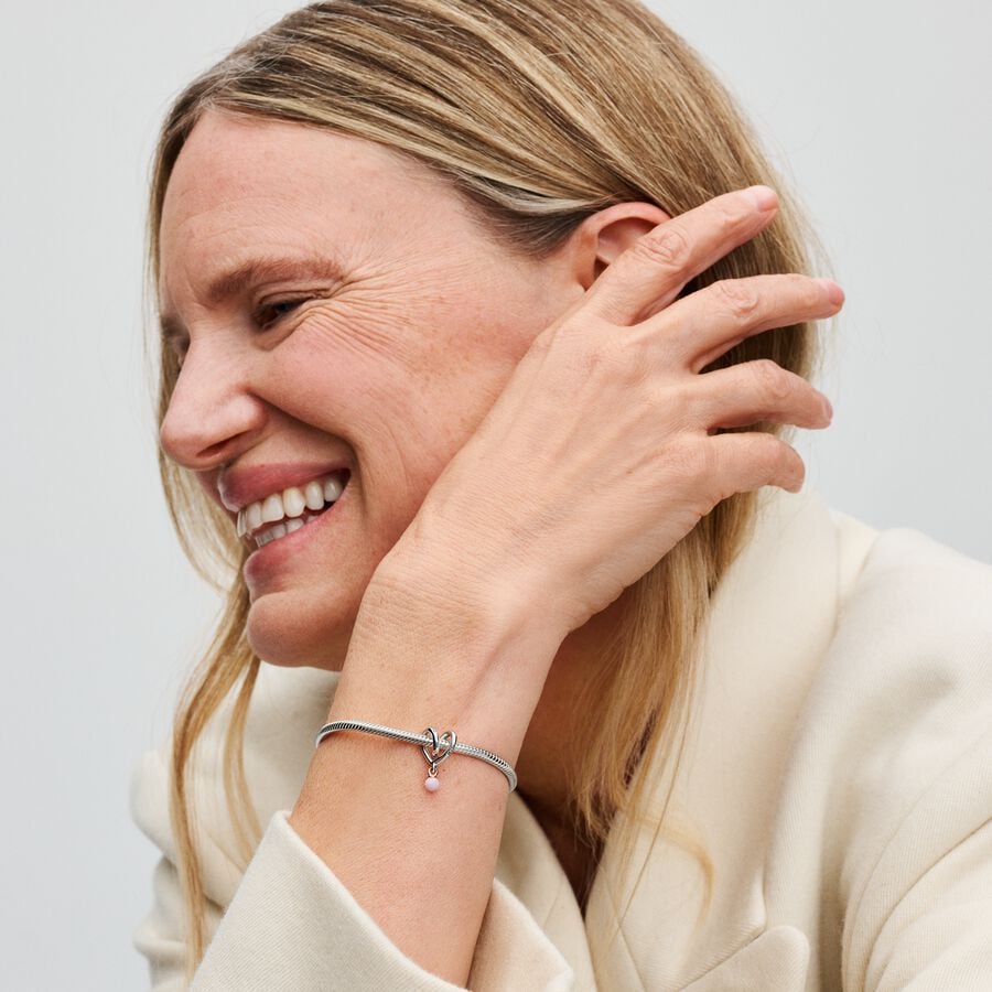 Charm Corazón Envuelto en Dos Tonos