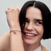 Charm Colgante de Cristal de Murano Rosa y Amarillo Mariposa