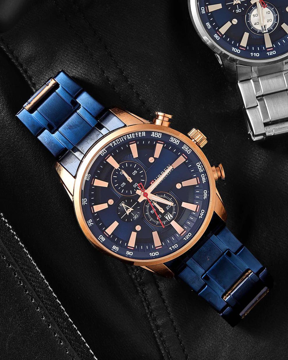 Reloj Azul y Rose Gold Curren 8351 Para Hombre