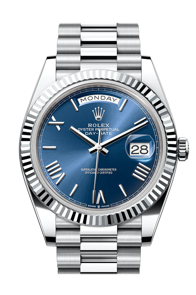 Reloj Rolex Day-Date 13 (40mm) 228236 Esfera azul (President)