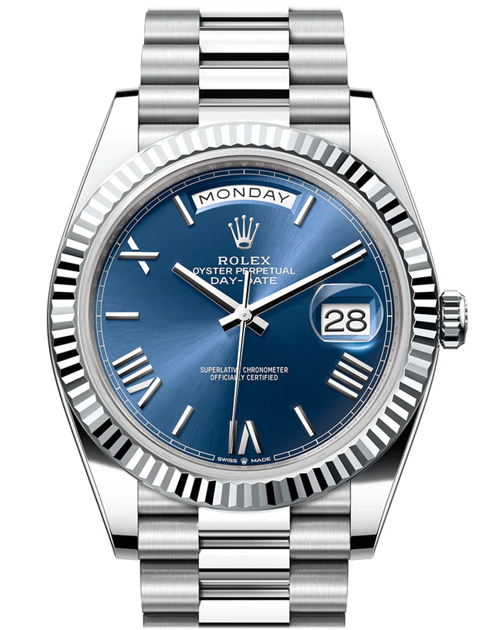 Replica-de-reloj-Rolex-Day-Date-13-40mm-228236-Esfera-azul-President-Platina-Automatico-Numeros-romanos.webp