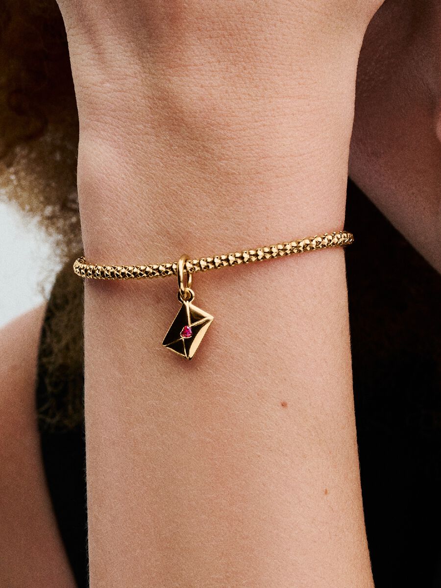 Charm Dorado Colgante Sobre de Carta de Amor