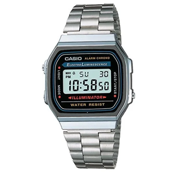 Reloj Casio Iluminador Digital Clásico - A168WA-1 ORIGINAL