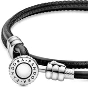 Pulsera de Cuero 2 giros Cierre Amarrado