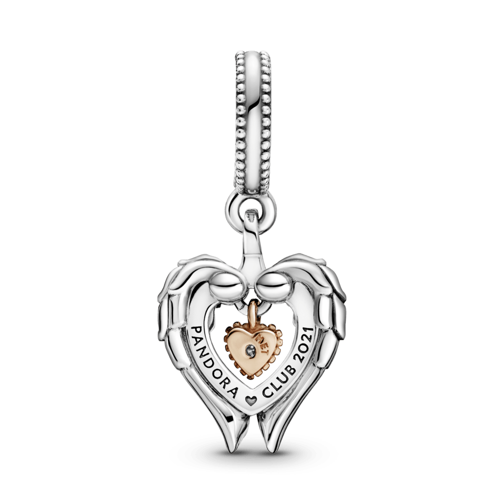 Charm del Club Pandora 2021 colgante Alas de Ángel y Corazón