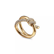 Anillo Tiffany Knot de Doble Hilera