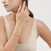 Pulsera Tiffany T Wire Rose Gold Con Zirconias