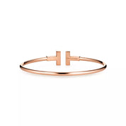 Pulsera Tiffany T Wire Rose Gold Con Zirconias