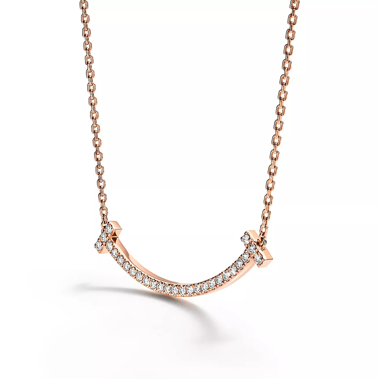 Collar Tiffany T Chapado en Oro Rosado