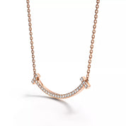 Collar Tiffany T Chapado en Oro Rosado